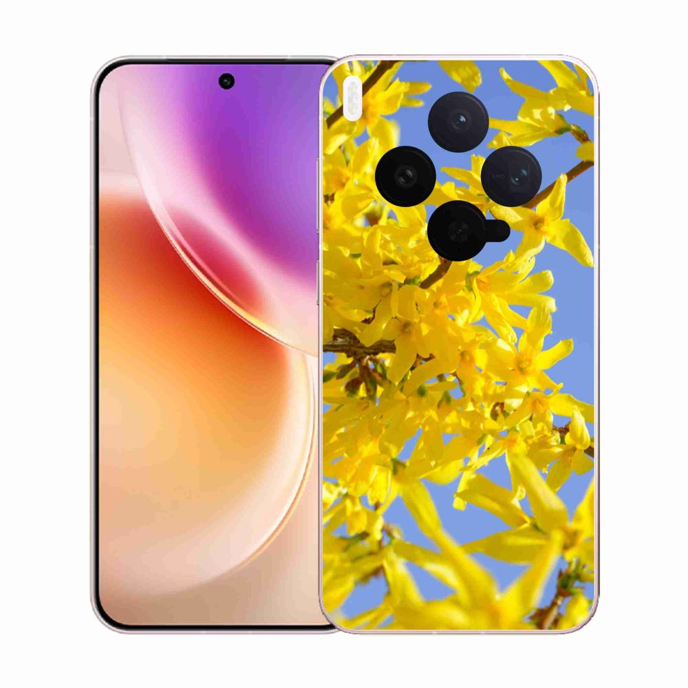 Gélový kryt mmCase na Vivo X300 - žlté kvety