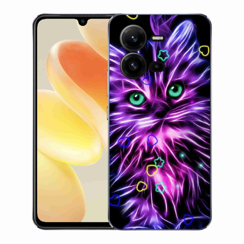 Gélový kryt mmCase na Vivo X80 Lite - abstraktná mačka