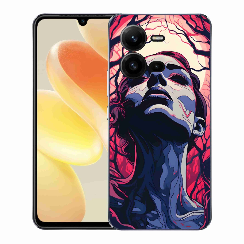 Gélový kryt mmCase na Vivo X80 Lite - abstraktná tvár