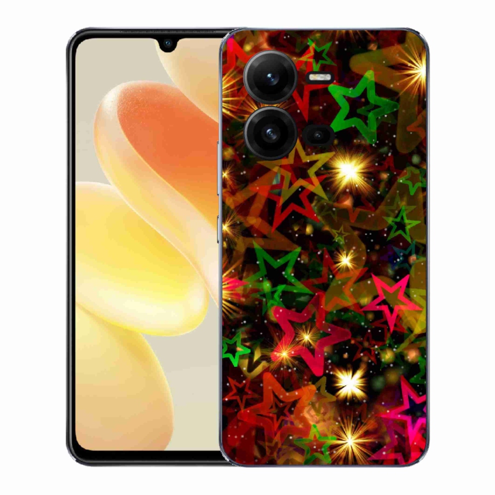 Gélový kryt mmCase na Vivo X80 Lite - farebné hviezdičky