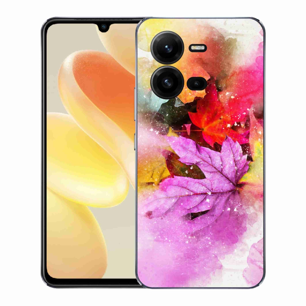 Gélový kryt mmCase na Vivo X80 Lite - farebné listy