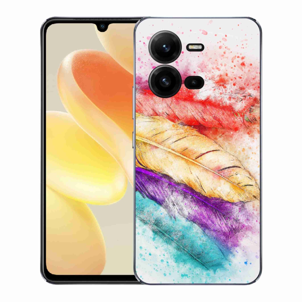 Gélový kryt mmCase na Vivo X80 Lite - farebné perie