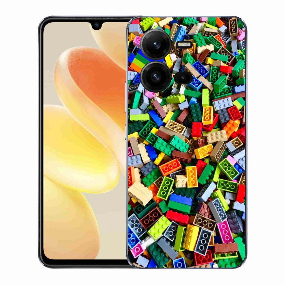 Gélový kryt mmCase na Vivo X80 Lite - farebné stavebné kocky
