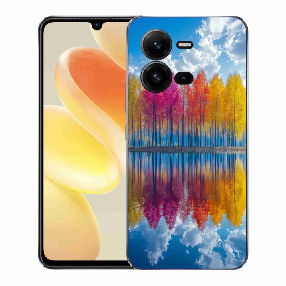 Gélový kryt mmCase na Vivo X80 Lite - farebné stromy