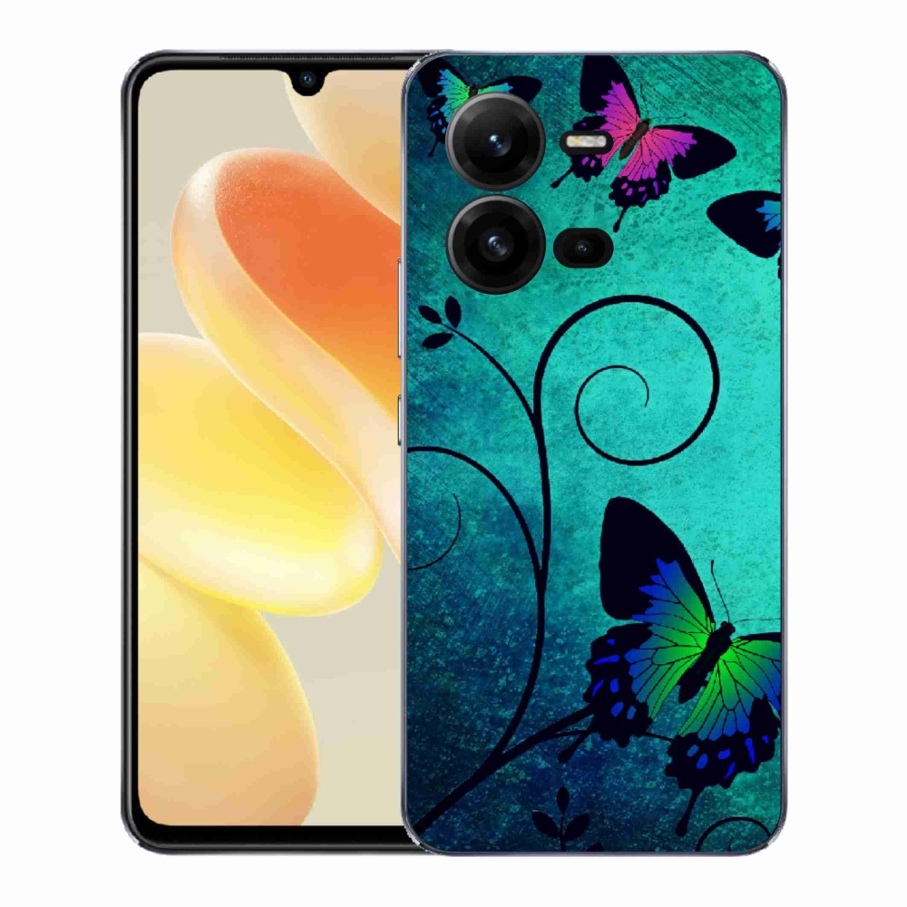 Gélový kryt mmCase na Vivo X80 Lite - farební motýle