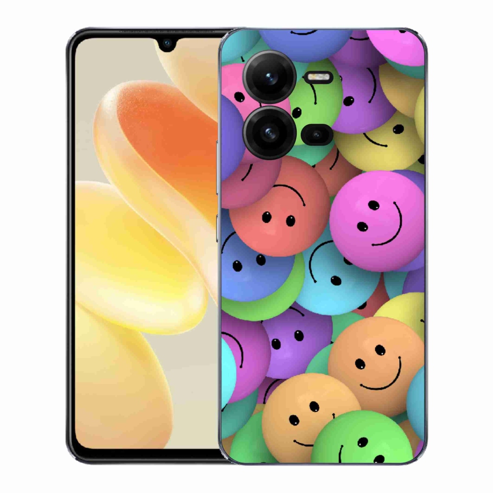 Gélový kryt mmCase na Vivo X80 Lite - farební smajlíci