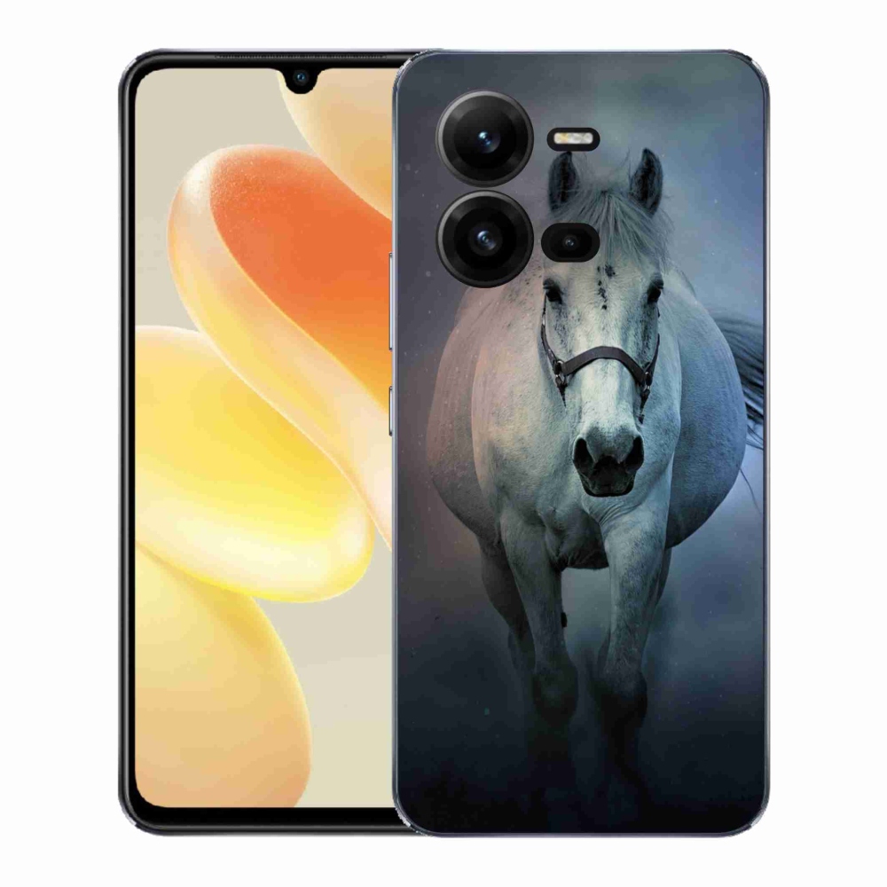 Gélový kryt mmCase na Vivo X80 Lite - bežiaci biely kôň