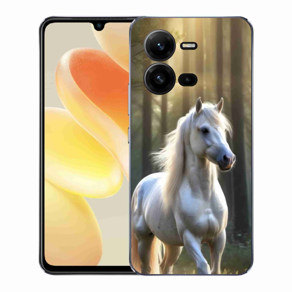 Gélový kryt mmCase na Vivo X80 Lite - biely kôň 3