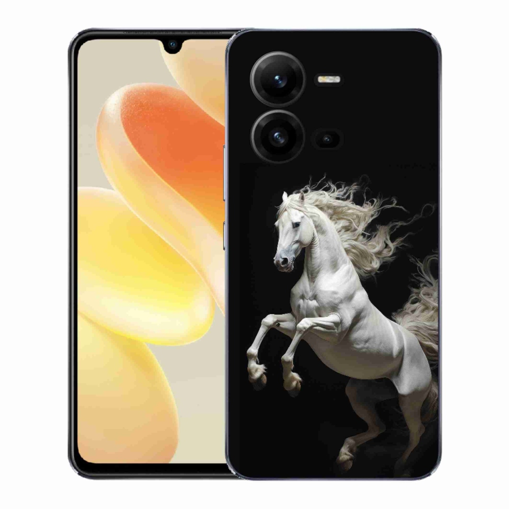 Gélový kryt mmCase na Vivo X80 Lite - biely kôň 4