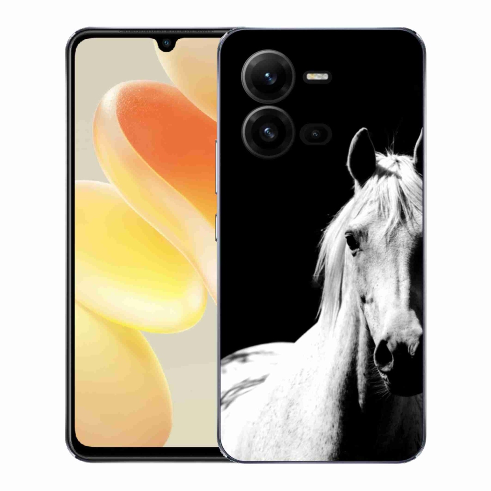 Gélový kryt mmCase na Vivo X80 Lite - biely kôň 5