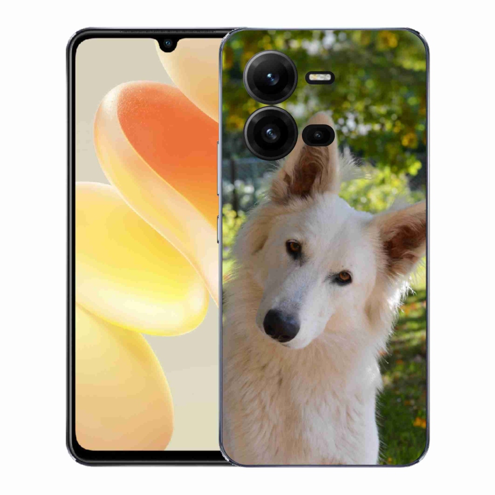Gélový kryt mmCase na Vivo X80 Lite - biely švajčiarsky ovčiak 1