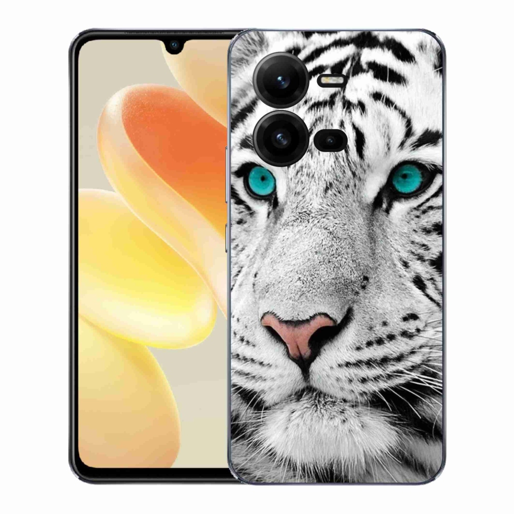 Gélový kryt mmCase na Vivo X80 Lite - biely tiger