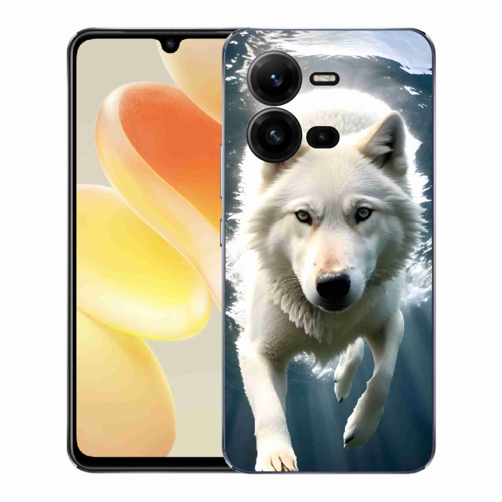 Gélový kryt mmCase na Vivo X80 Lite - biely vlk