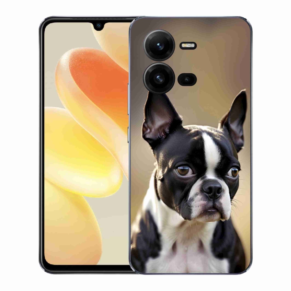 Gélový kryt mmCase na Vivo X80 Lite - bostonský teriér