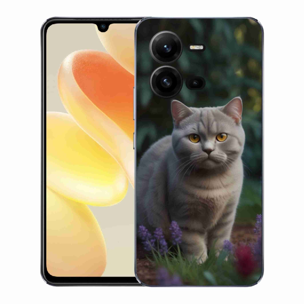 Gélový kryt mmCase na Vivo X80 Lite - britská mačka