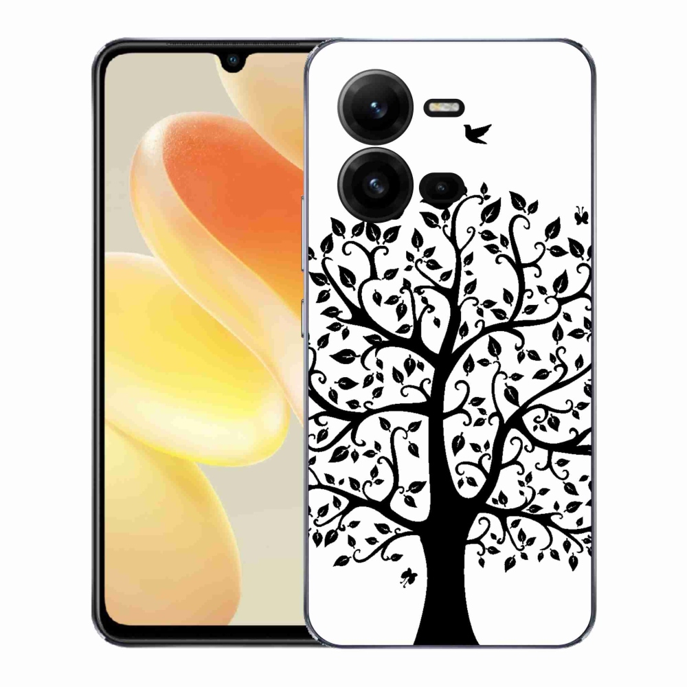 Gélový kryt mmCase na Vivo X80 Lite - čiernobiely strom