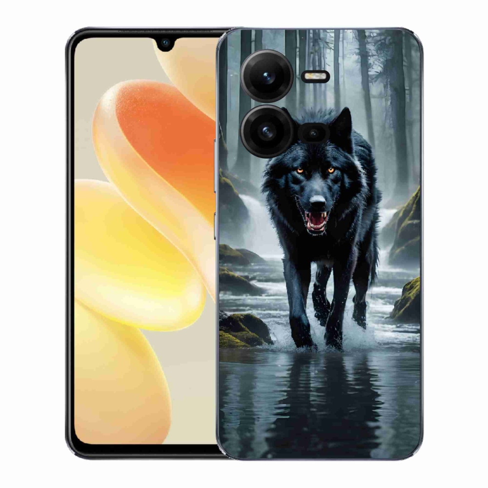Gélový kryt mmCase na Vivo X80 Lite - čierny vlk