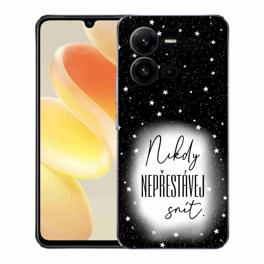 Gélový kryt mmCase na Vivo X80 Lite - citát 1 bieločierne pozadie