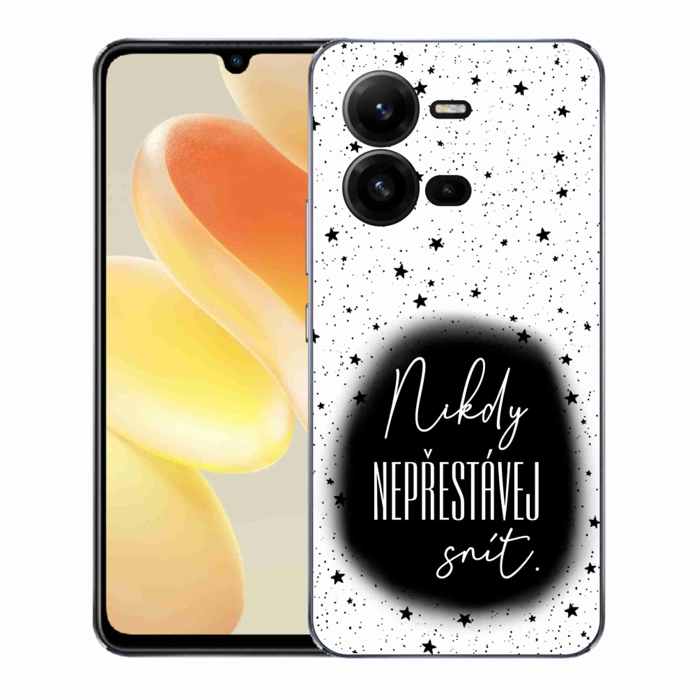 Gélový kryt mmCase na Vivo X80 Lite - citát 1 čiernobiele pozadie