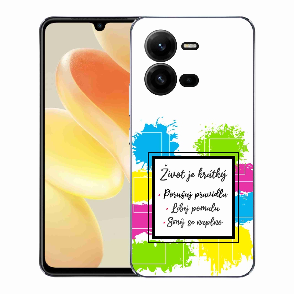 Gélový kryt mmCase na Vivo X80 Lite - citát 5 biele pozadie