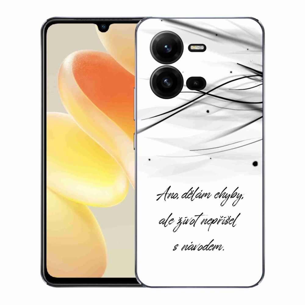 Gélový kryt mmCase na Vivo X80 Lite - citát biele pozadie