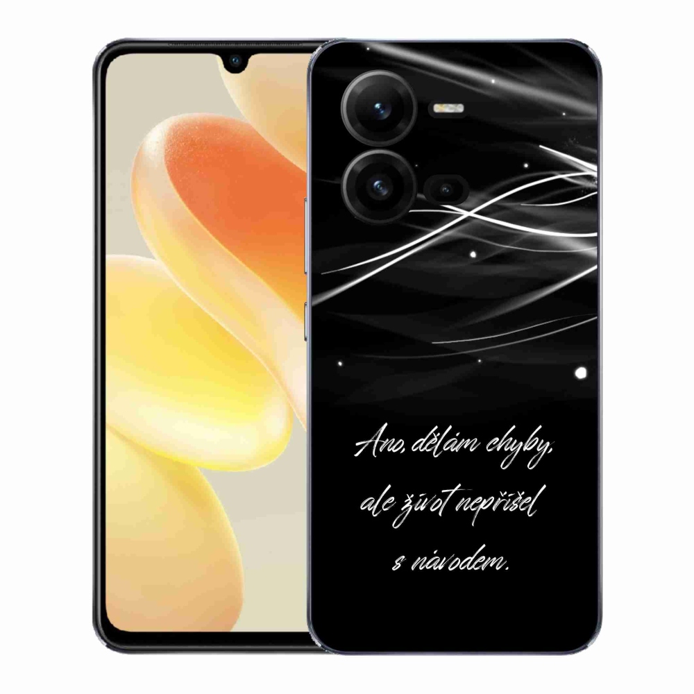 Gélový kryt mmCase na Vivo X80 Lite - citát čierne pozadie