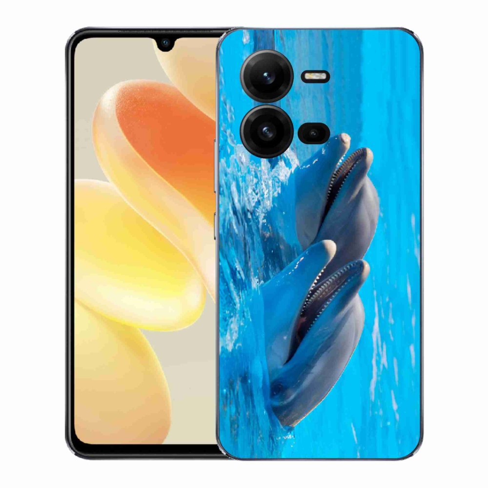 Gélový kryt mmCase na Vivo X80 Lite - delfíny