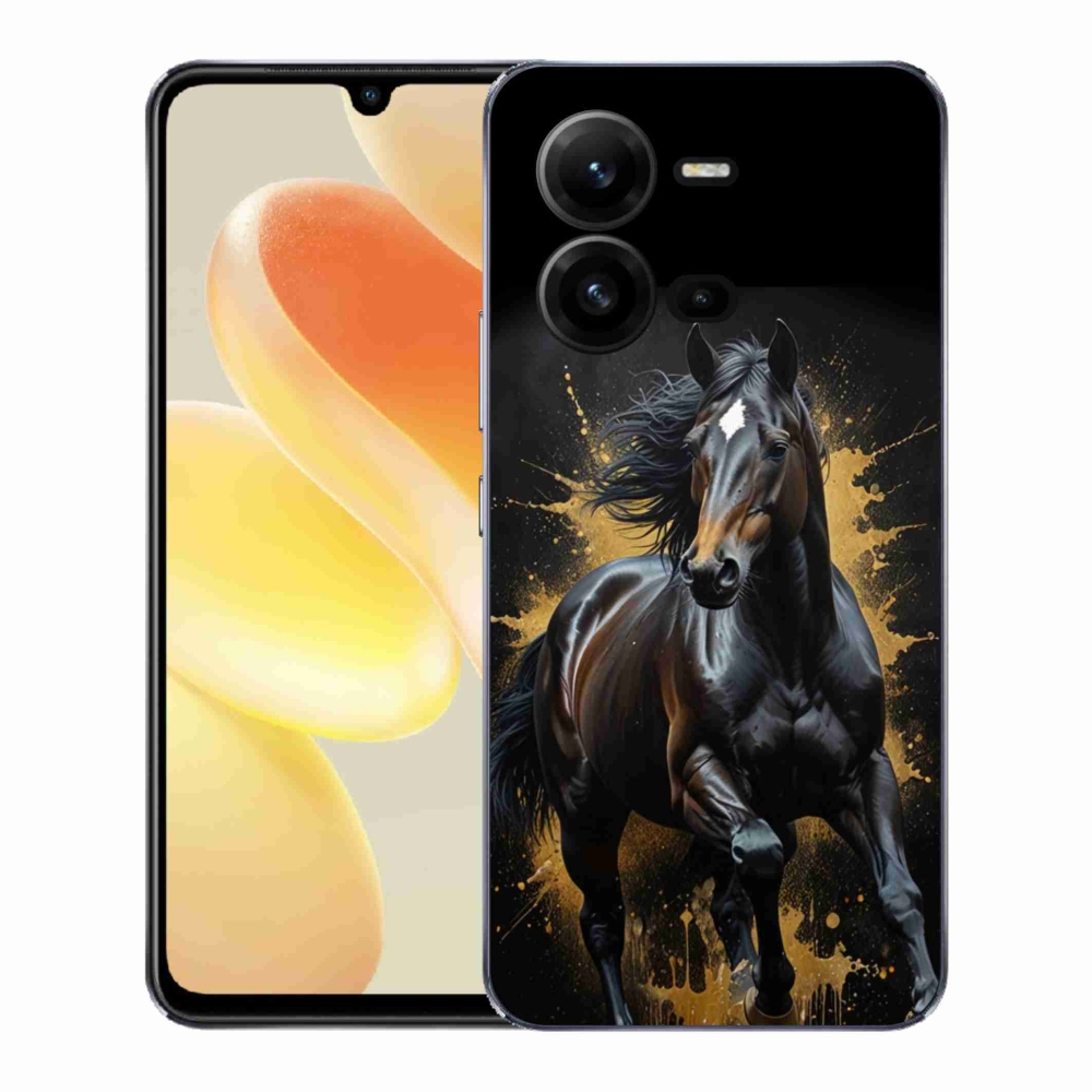 Gélový kryt mmCase na Vivo X80 Lite - elegantný čierny žrebec