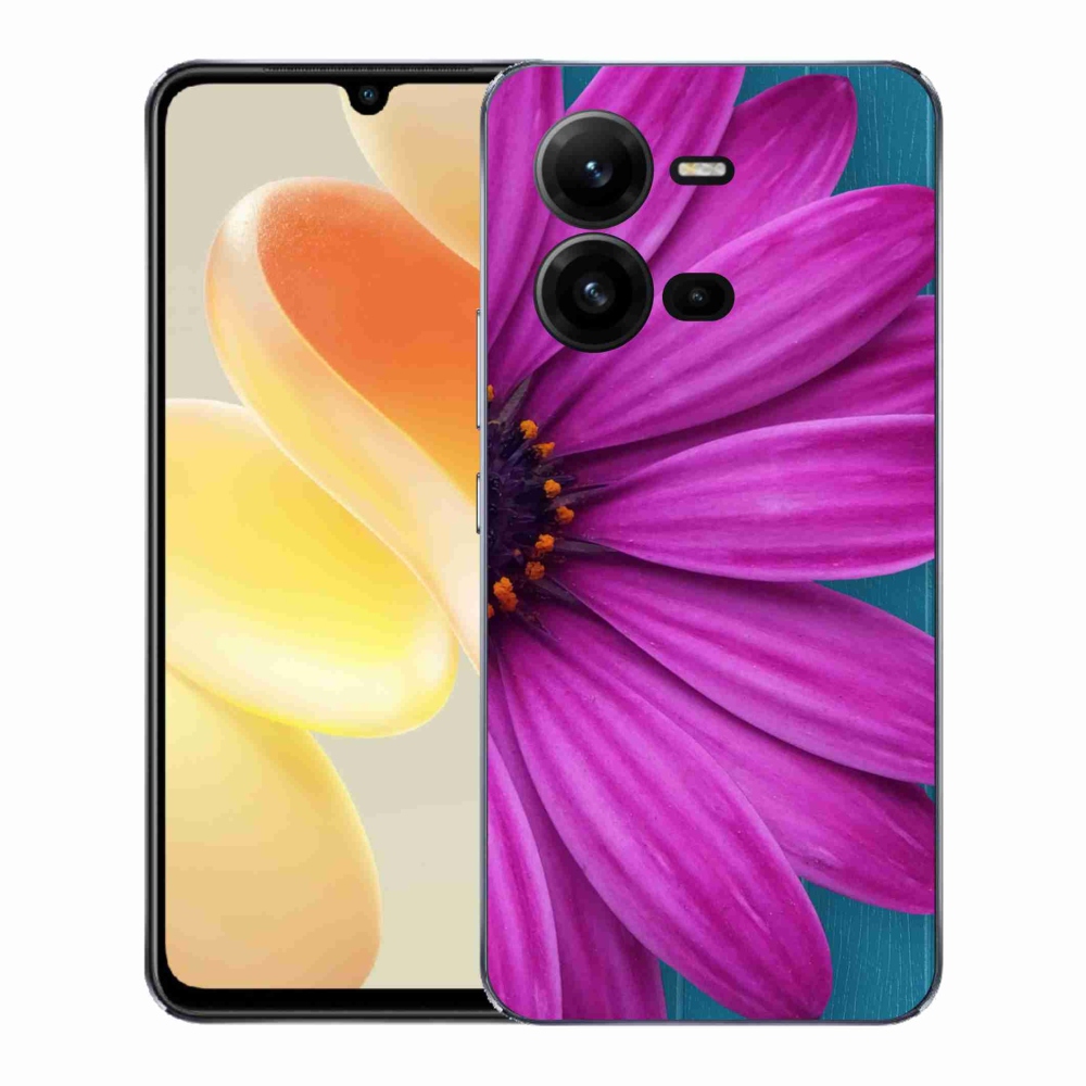 Gélový kryt mmCase na Vivo X80 Lite - fialová margaréta