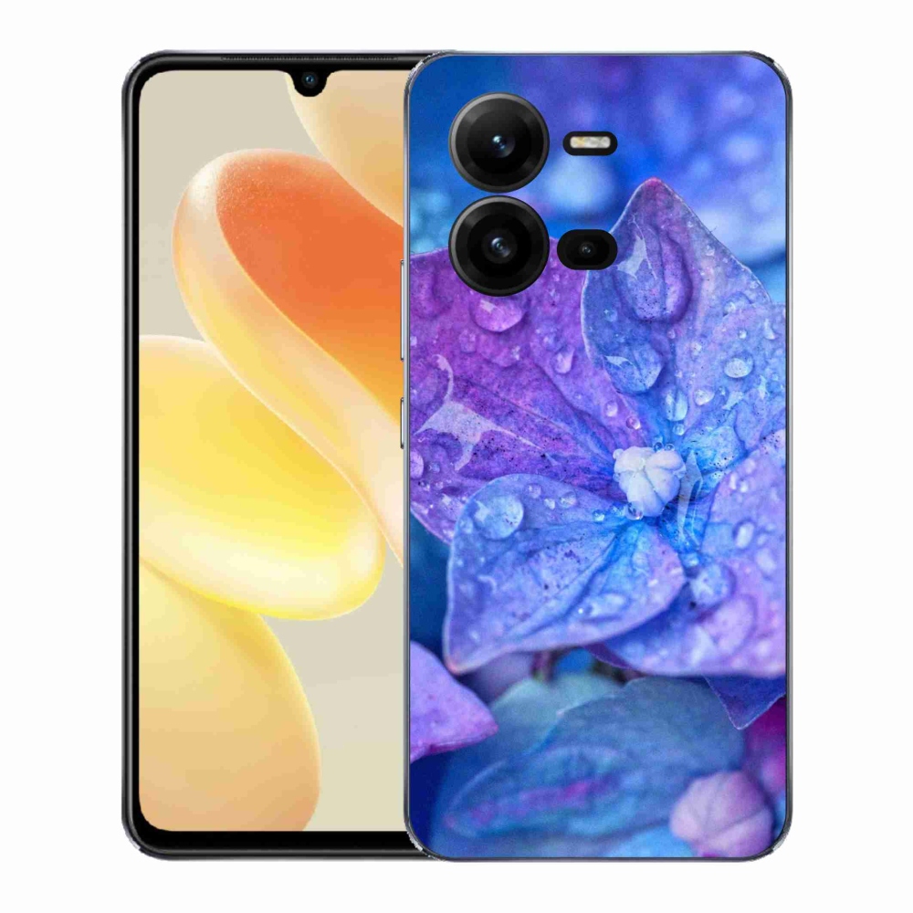 Gélový kryt mmCase na Vivo X80 Lite - fialový kvet