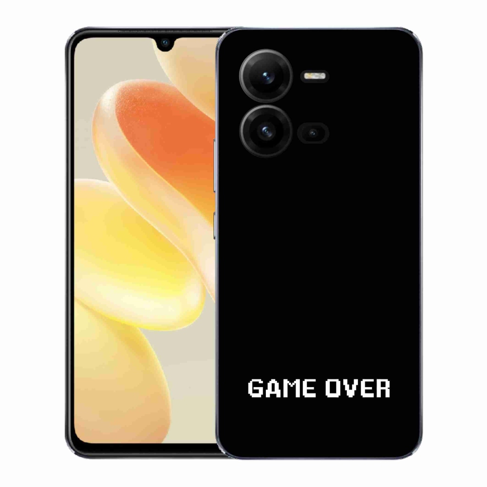 Gélový kryt mmCase na Vivo X80 Lite - game over čierne pozadie
