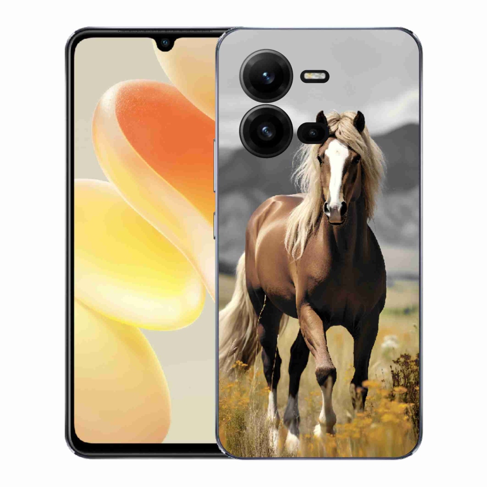 Gélový kryt mmCase na Vivo X80 Lite - hnedý kôň 1