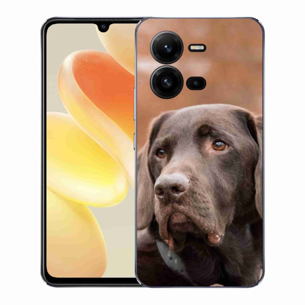Gélový kryt mmCase na Vivo X80 Lite - hnedý labrador