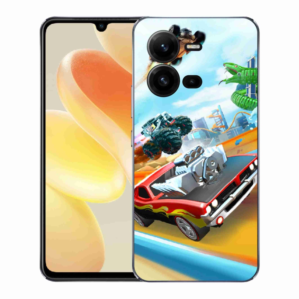 Gélový kryt mmCase na Vivo X80 Lite - hot wheels 2