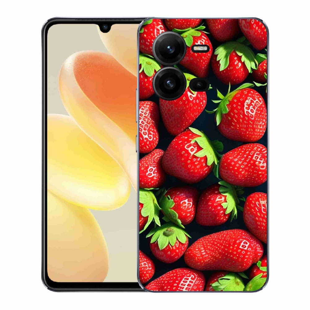 Gélový kryt mmCase na Vivo X80 Lite - jahody