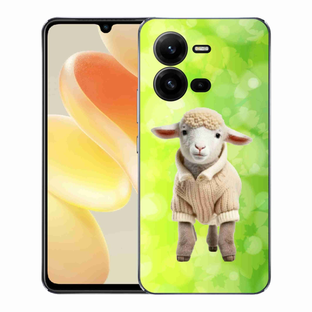 Gélový kryt mmCase na Vivo X80 Lite - jahňa vo svetri