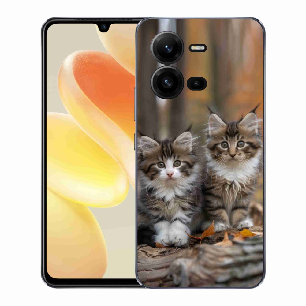 Gélový kryt mmCase na Vivo X80 Lite - mačacie duo 3