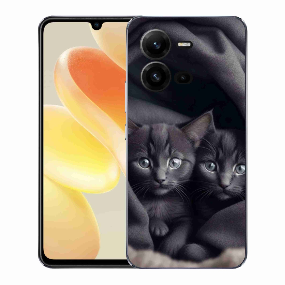 Gélový kryt mmCase na Vivo X80 Lite - mačacie duo