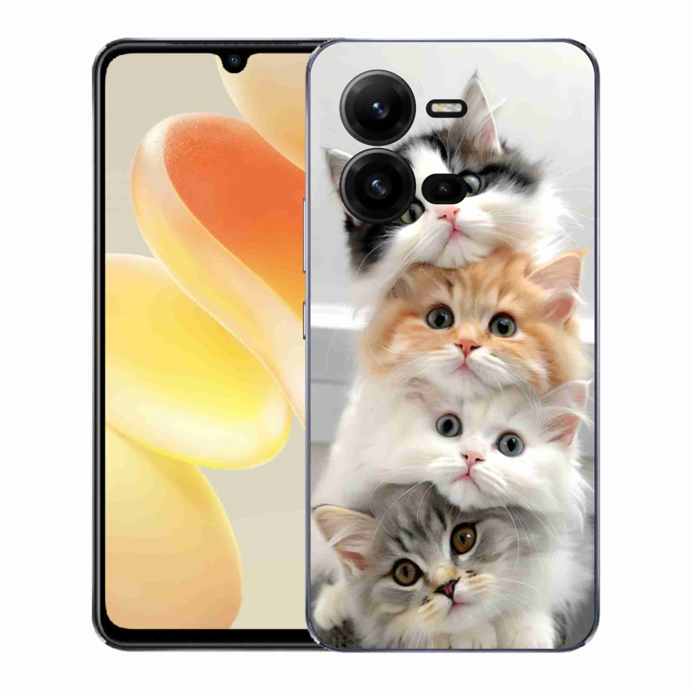 Gélový kryt mmCase na Vivo X80 Lite - mačacia partia