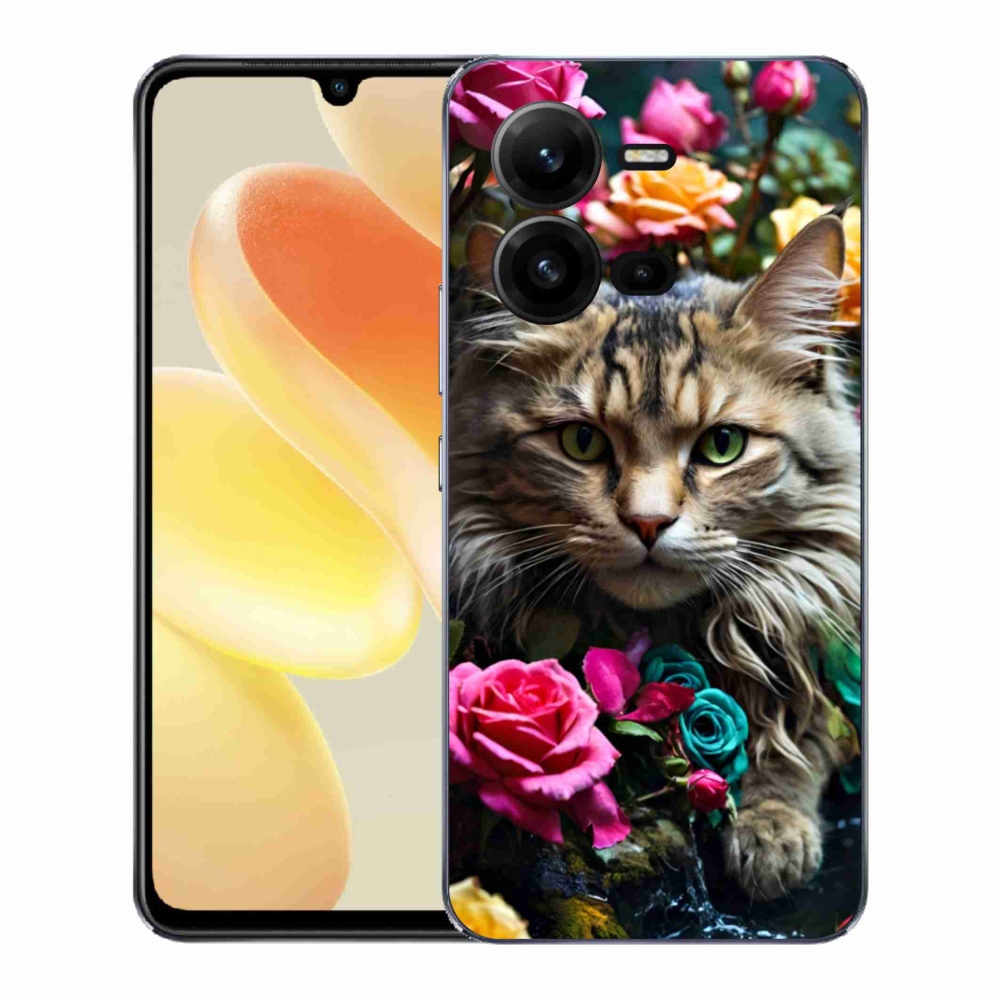Gélový kryt mmCase na Vivo X80 Lite - mačacie pohľad 2