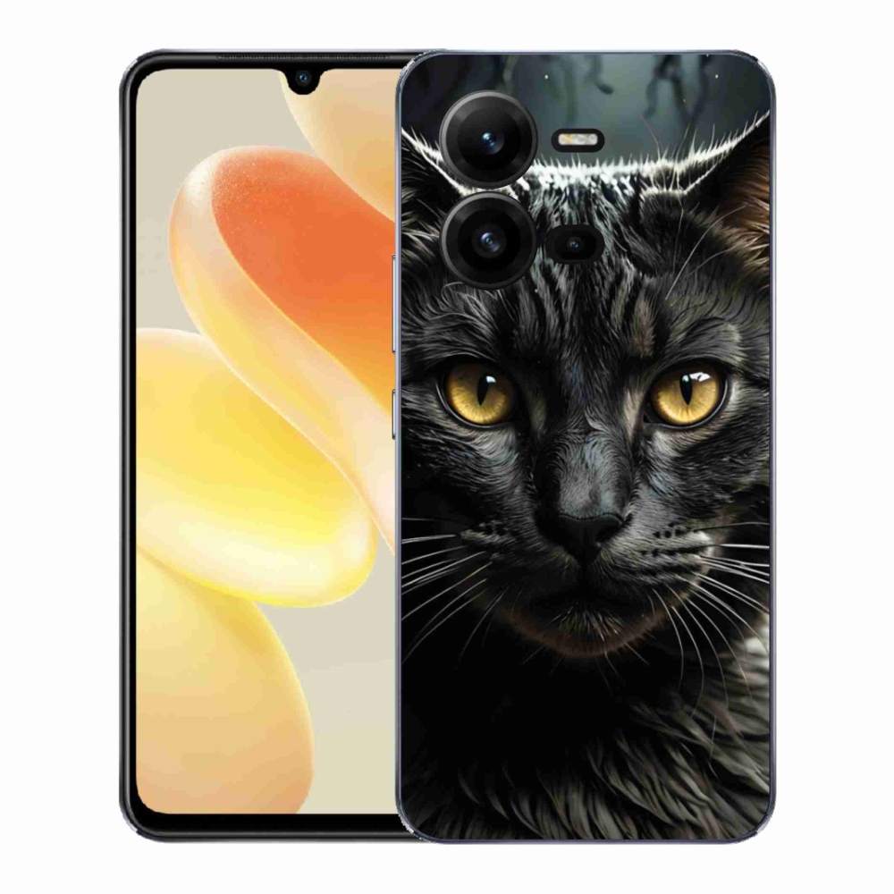 Gélový kryt mmCase na Vivo X80 Lite - mačacie pohľad 3