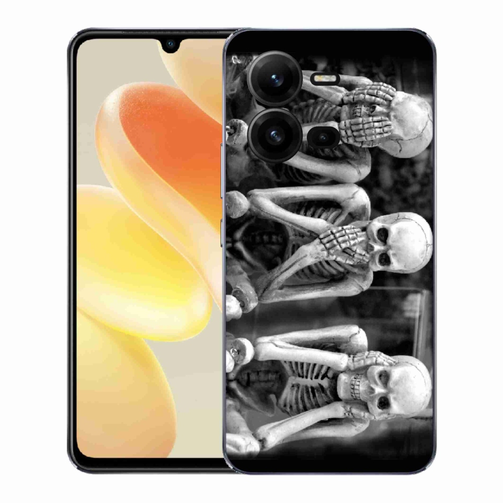 Gélový kryt mmCase na Vivo X80 Lite - kostlivci