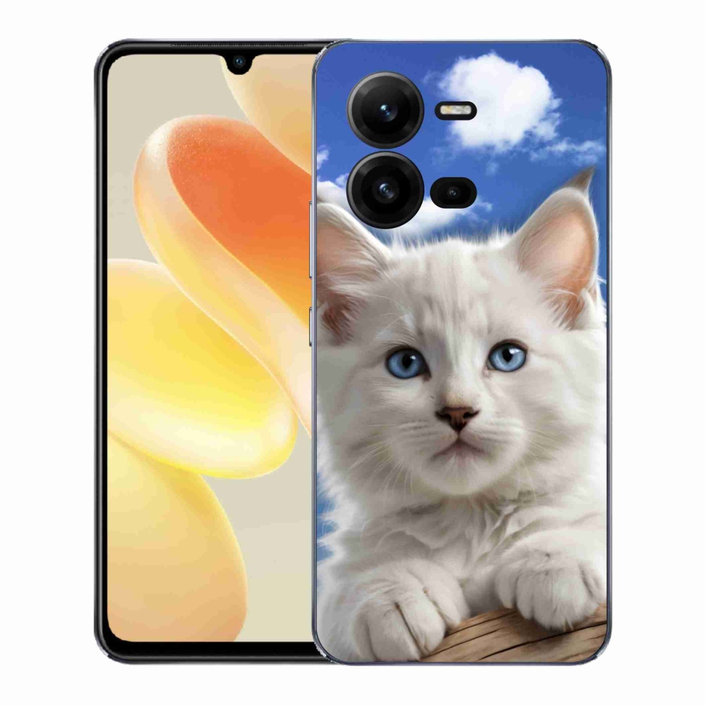Gélový kryt mmCase na Vivo X80 Lite - mačiatko a oblaky