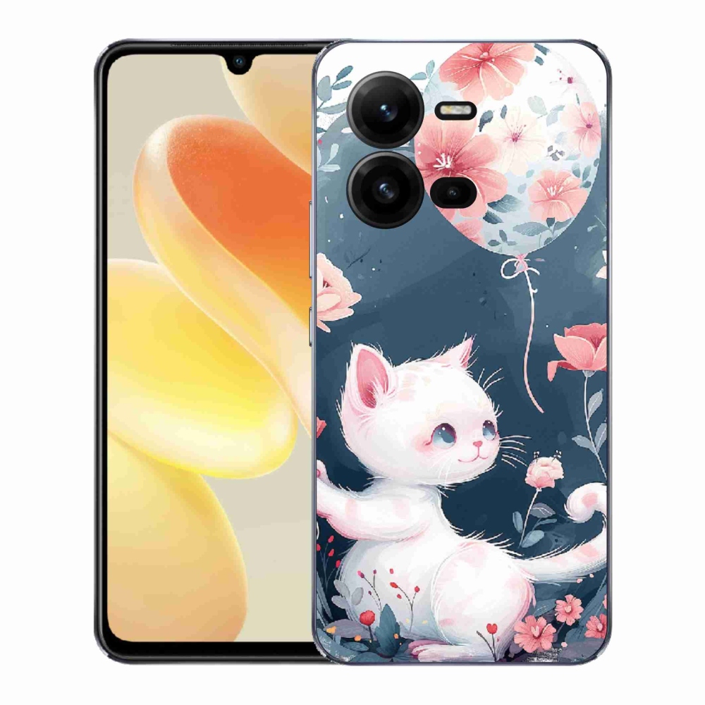 Gélový kryt mmCase na Vivo X80 Lite - mačiatko s balónikom
