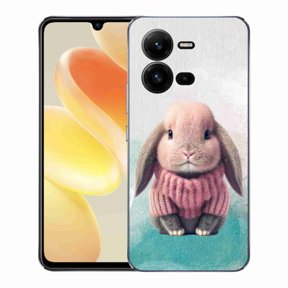 Gélový kryt mmCase na Vivo X80 Lite - zajačik vo svetri