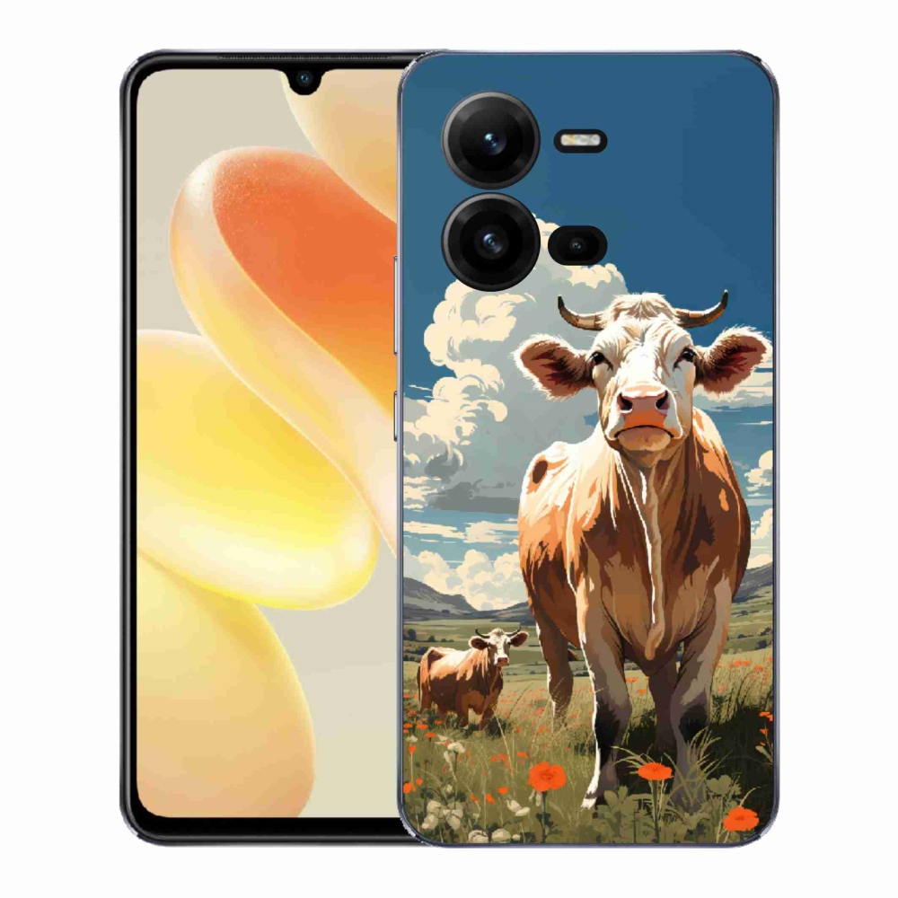 Gélový kryt mmCase na Vivo X80 Lite - kravy na lúke