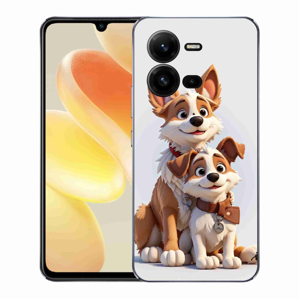 Gélový kryt mmCase na Vivo X80 Lite - kreslenie psy