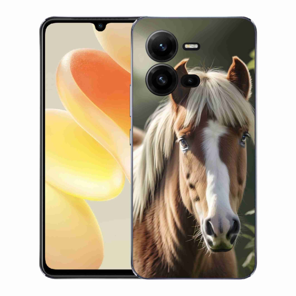 Gélový kryt mmCase na Vivo X80 Lite - kôň so svetlou hrivou