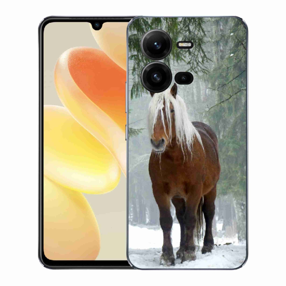 Gélový kryt mmCase na Vivo X80 Lite - kôň v lese