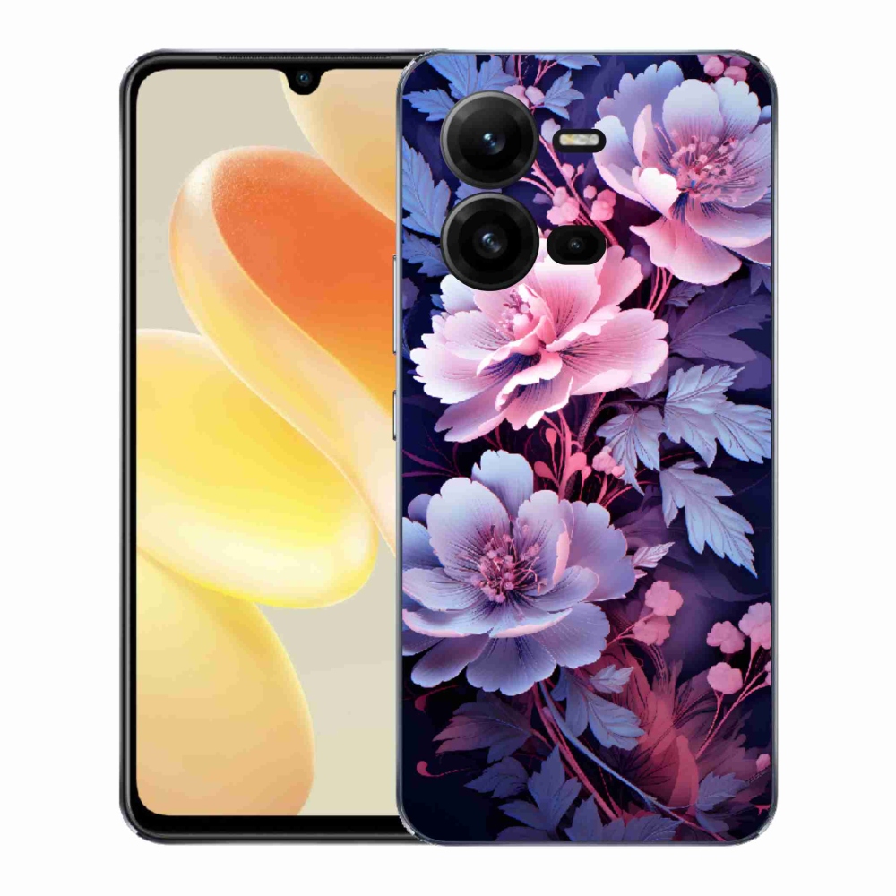 Gélový kryt mmCase na Vivo X80 Lite - kvety 11